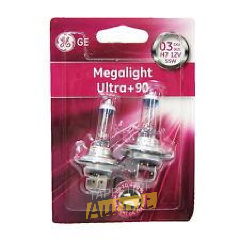 Lampadina per auto GENERAL ELECTRIC 12V H7 55W Megalight Ultra 90% - set da 2 lampadine